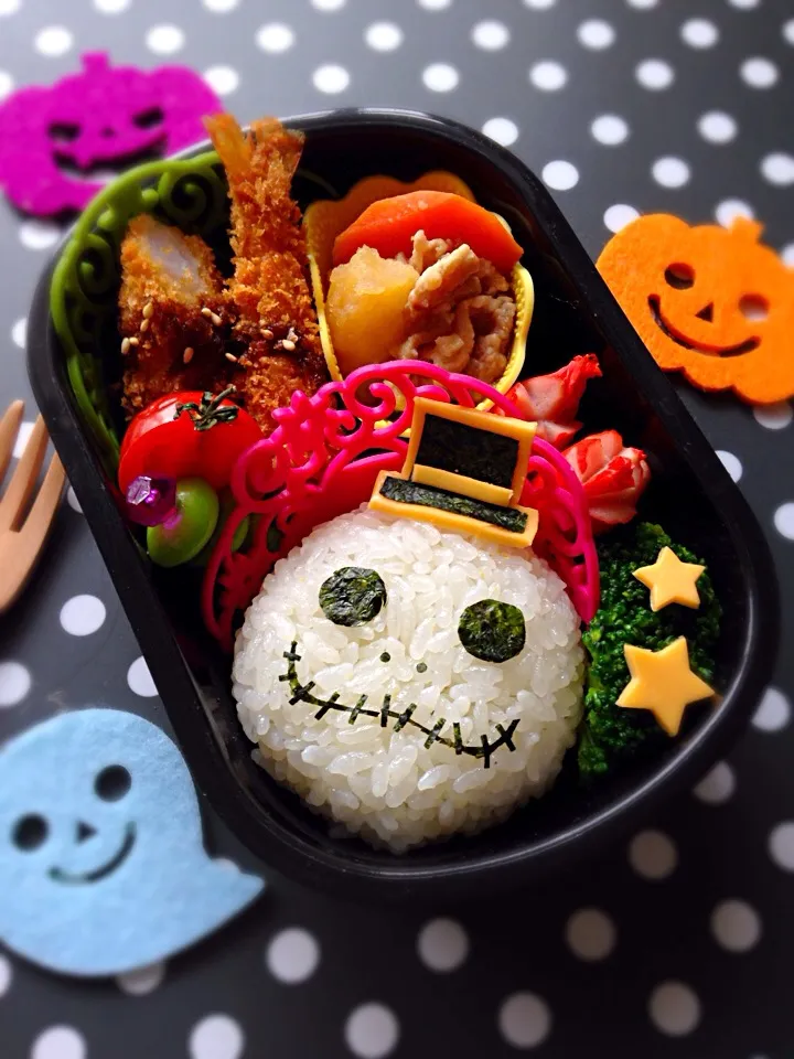 ハロウィン！ツムツムジャック弁当|ザッキー☆さん