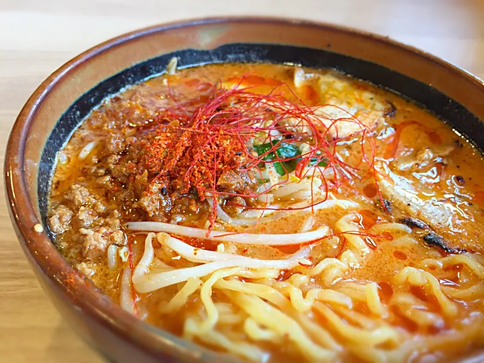 ＠麺屋 壱正「北海道辛味噌ラーメン３辛🔥！なかなか旨い！(^-^)/」|TETSU♪😋さん