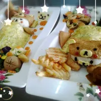 Snapdishの料理写真:可爱懒懒熊料理|May May  ฅ(̴๑ºัڡºั๑̴)คさん