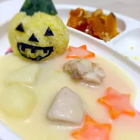 Snapdishの料理写真:娘のハロウィン！CMのマネっこ！|Maiko Suetakeさん