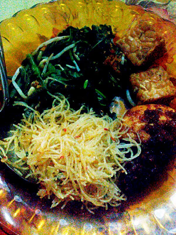 Snapdishの料理写真:indonesia fried noodle + urap + tempe + chicken semur

my lunch today.. yumms..|wulandikaさん