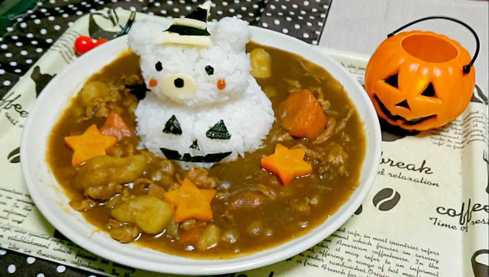 Snapdishの料理写真:ハロウィンデコカレー★|はるかさん