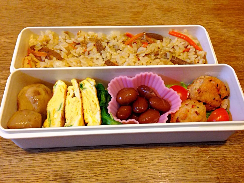 生姜混ぜご飯でポカポカ〜！ヘルシー弁当|パンジーさん