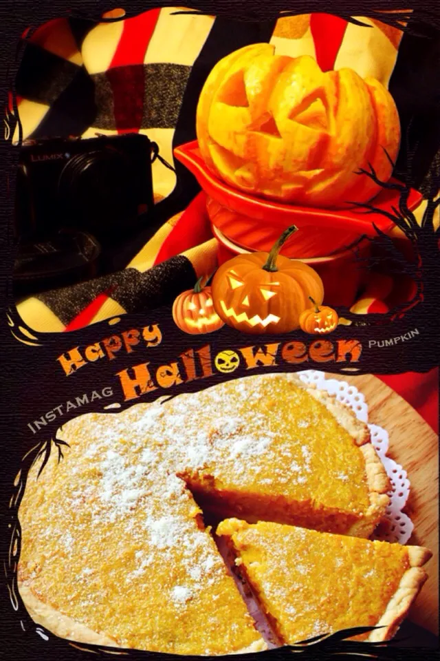 Snapdishの料理写真:🎃👻南瓜派&南瓜灯|Shakieさん