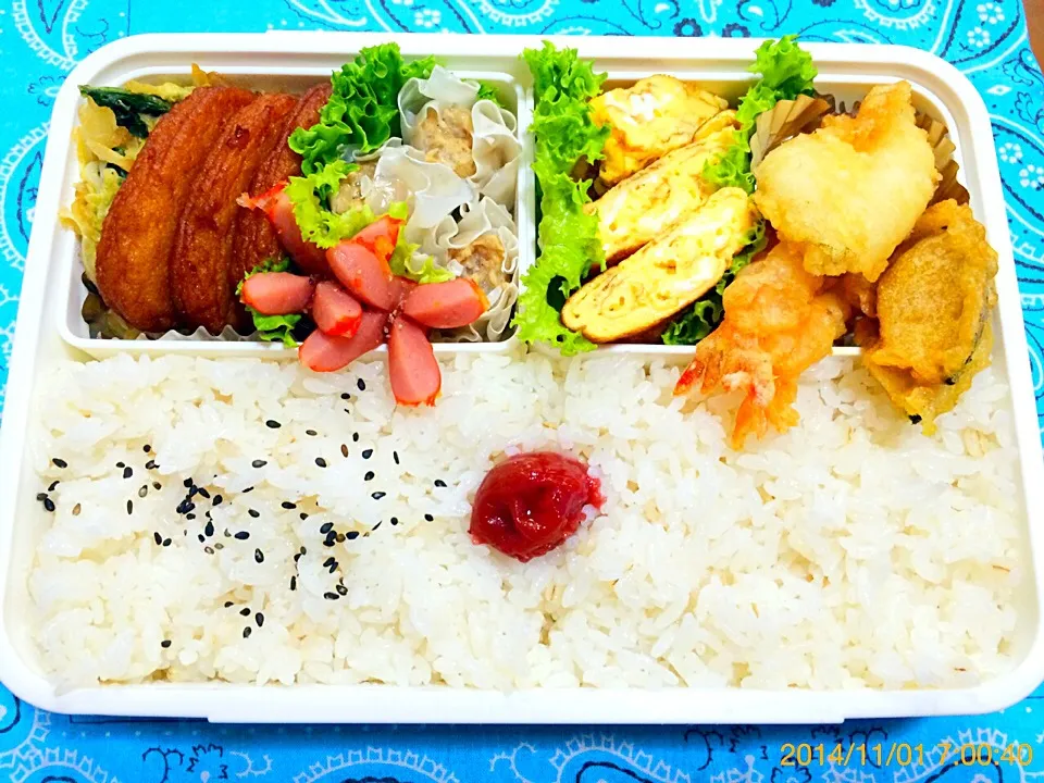 Snapdishの料理写真:旦那ちゃん弁当〜2014.11.1|こんぺいとうさん