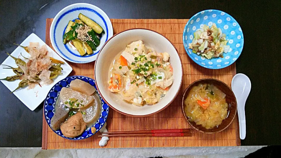 夜も和定食☆具沢山親子丼|pikyuさん