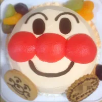 Snapdishの料理写真:アンパンマンの誕生日ケーキ|咲さん