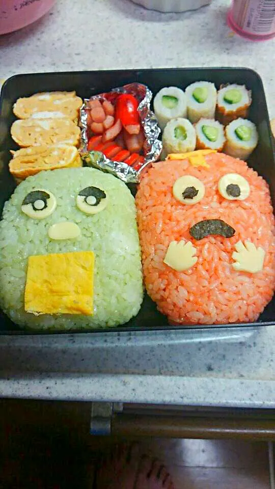 Snapdishの料理写真:#キャラ弁 #お弁当 #ガチャピン #可愛い|oneさん