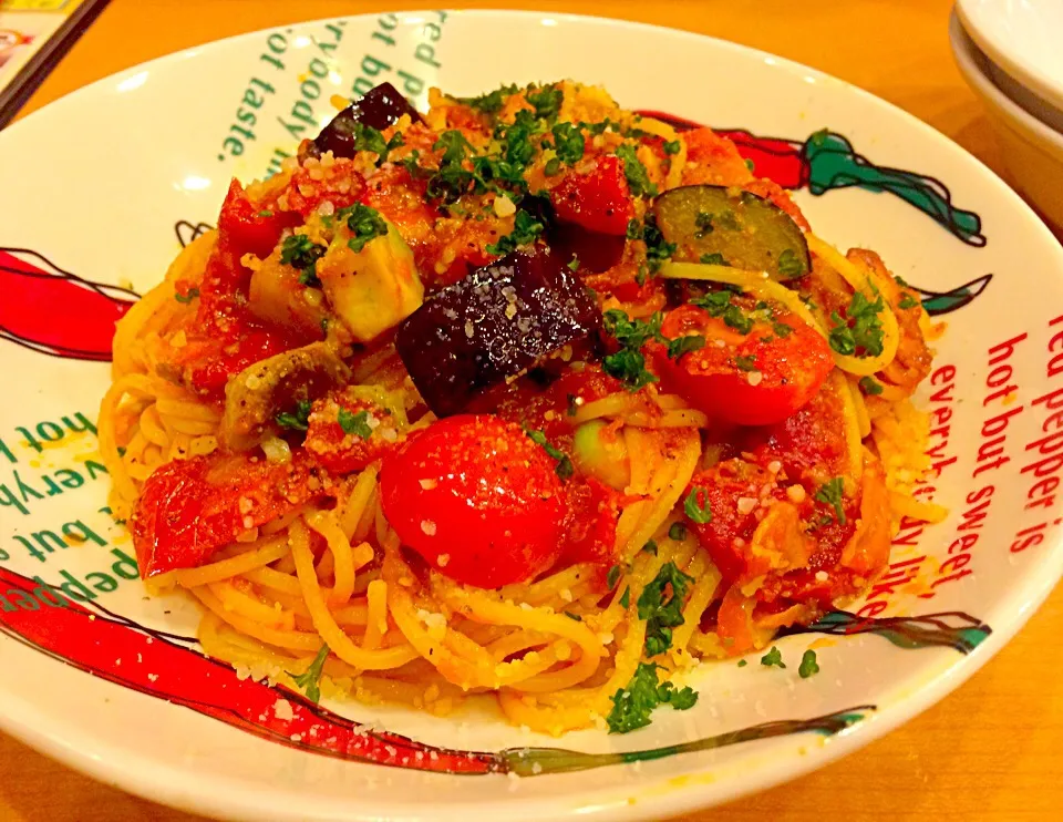 Italian avocado, eggplant & tomato spaghettie 🍝✨|Liezlさん