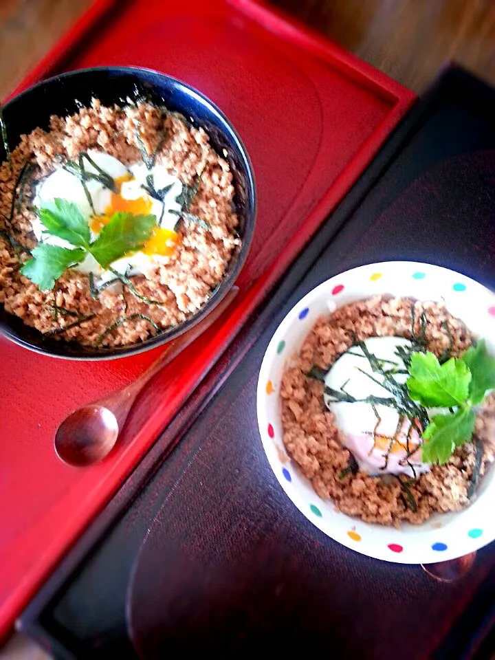 鶏そぼろ丼|おれんじさん