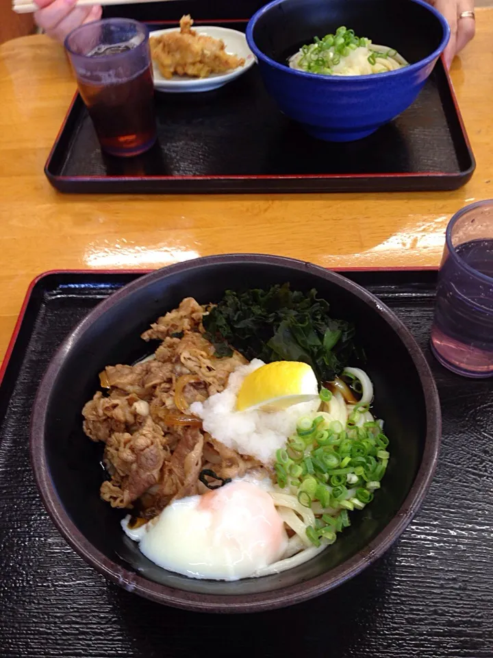 肉玉ぶっかけうどん|カリー仙人さん