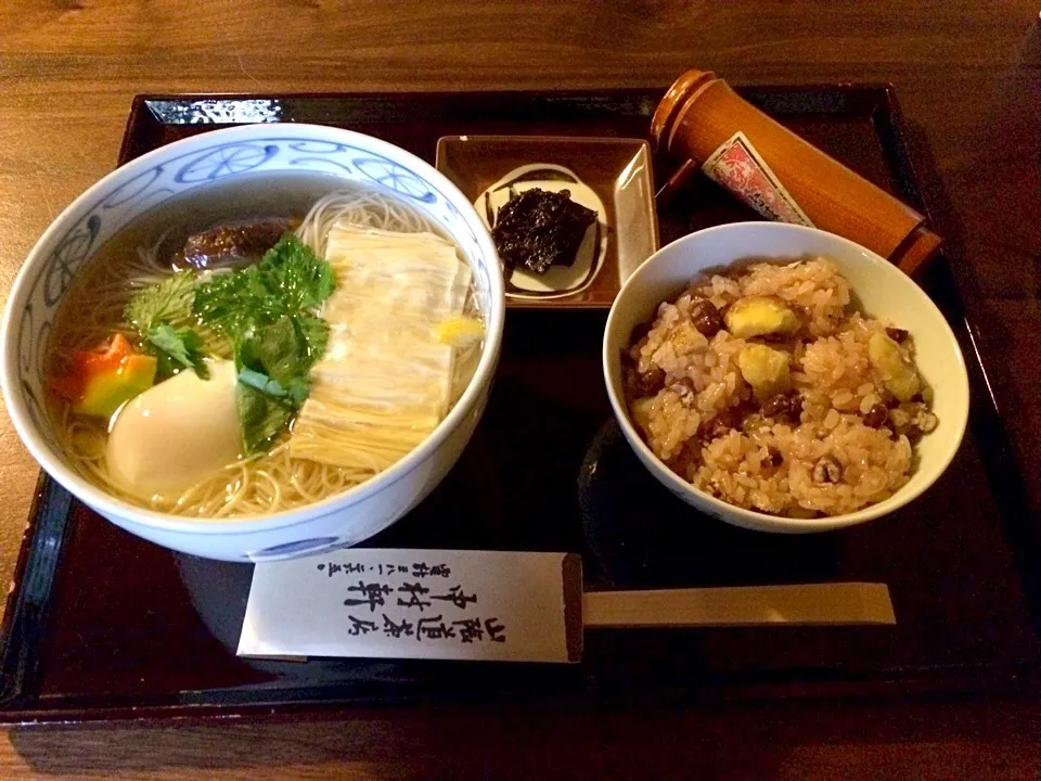 にゅうめんと栗赤飯のセット|のぶコさん