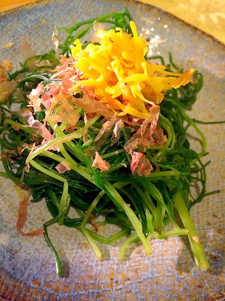 おかひじきと菊の花のお浸し|MIEKO 沼澤三永子さん