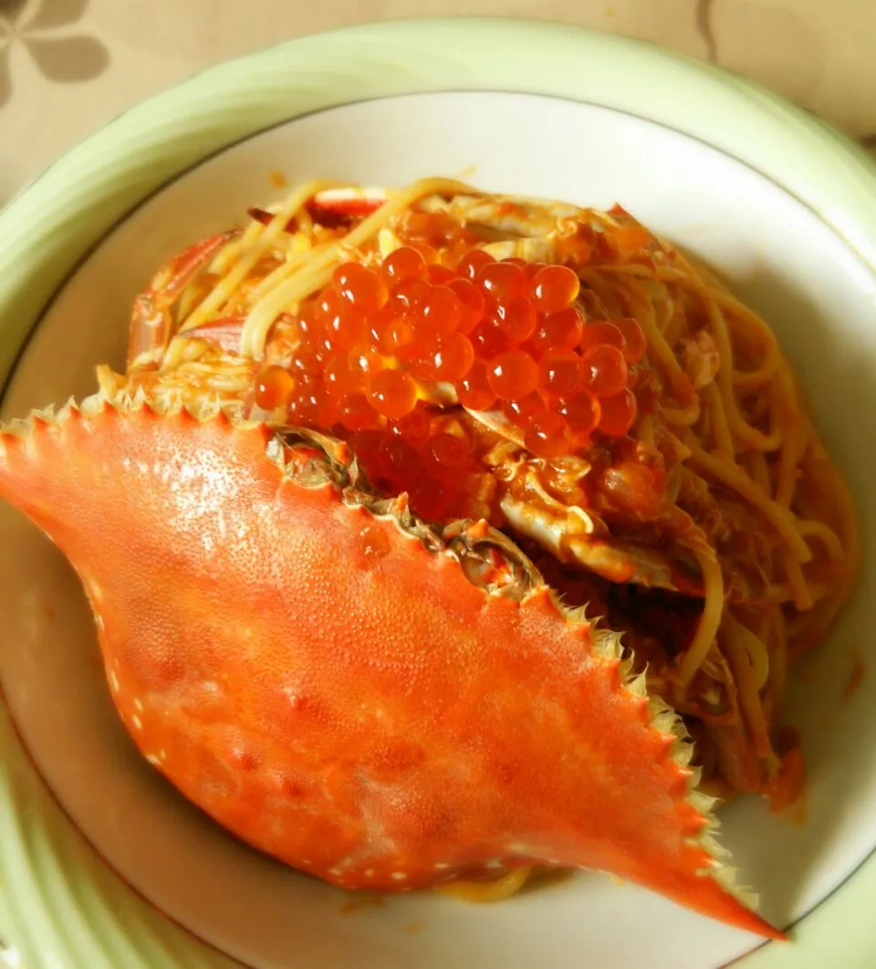 渡り蟹のトマトクリームパスタ🍴|ちはるさん