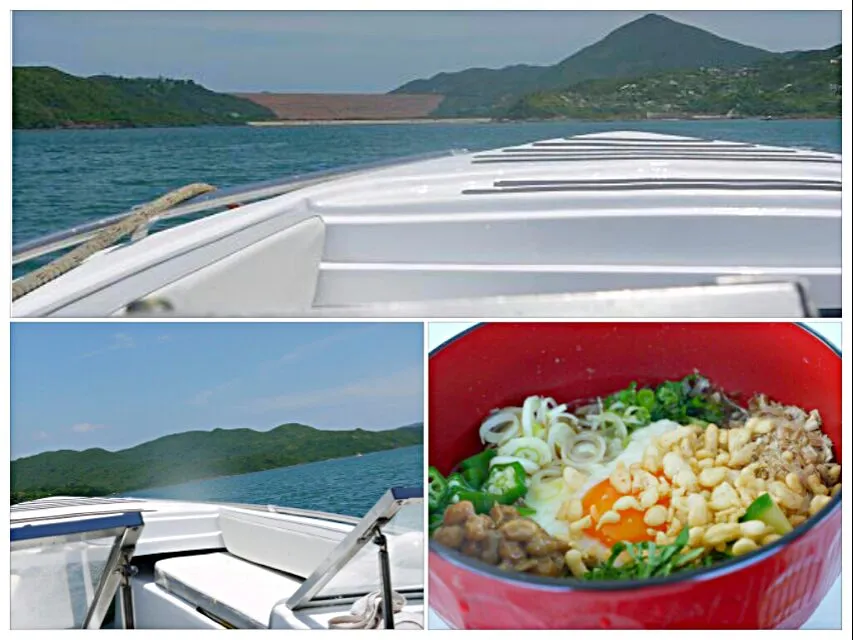 Snapdishの料理写真:揺られながらおやつにうどん食べられる妖怪ですみません🚤|ふかرさん