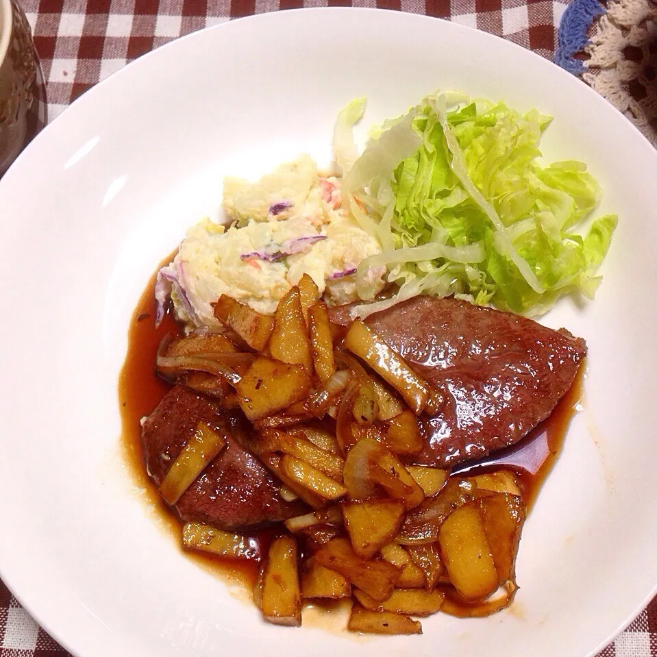 みすじステーキアップルオリエンタルソース|Cuisineさん