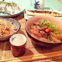 Snapdishの料理写真:もつ煮込みには熱燗でしょー‼︎|conariromuさん