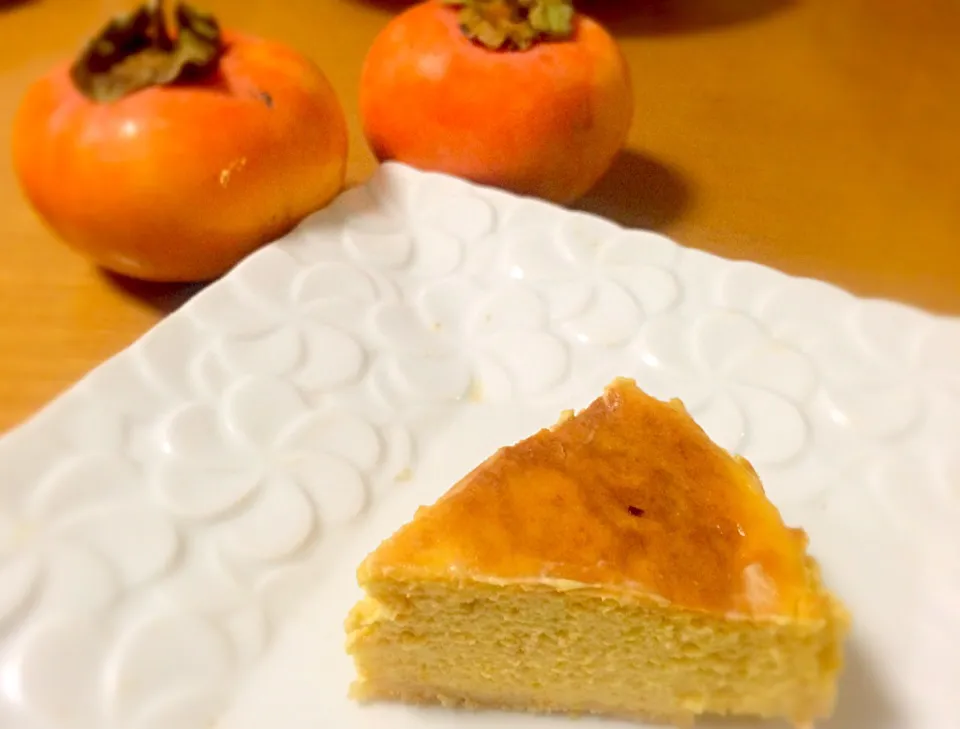 Persimmon cheese cake piece|Masakiさん