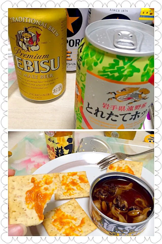 Snapdishの料理写真:Cheers again🍻祖父宅で飲み直しw|🌈Ami🍻さん