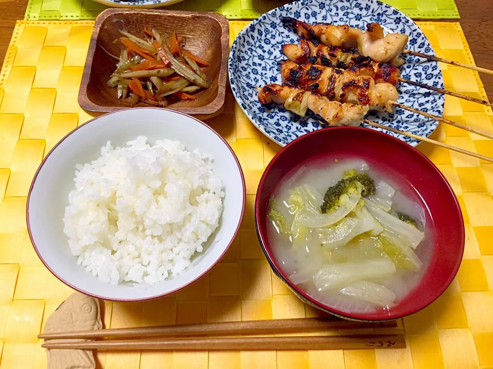 家庭de炭火焼き鳥の夜ごはん|舐め子さん