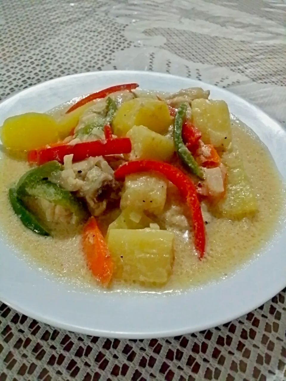 pininyahang manok (chicken with pineapple sauce)|pamさん