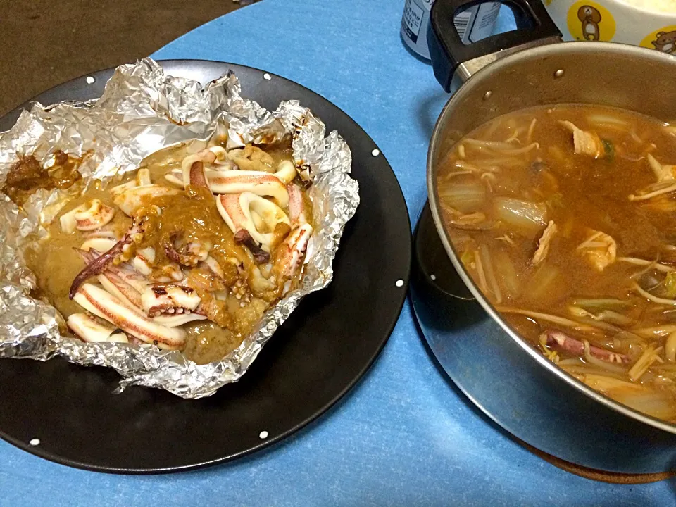 イカの肝焼き、味噌鍋|あーたんさん