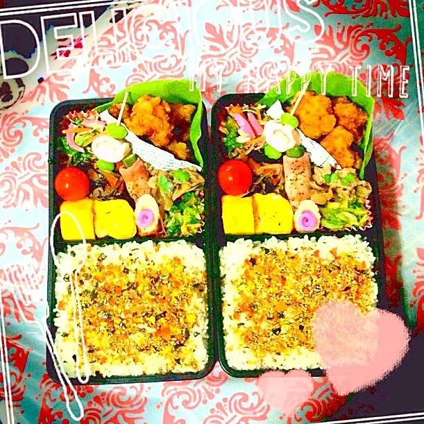 Snapdishの料理写真:☆11月6日の旦那と息子のお弁当⑅◡̈*|chiyuさん