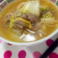 Snapdishの料理写真:神座風ラーメン(えのき、豆板醤入り)|つっちゃんさん