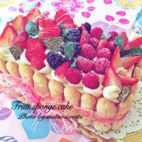 Fruit sponge cake
