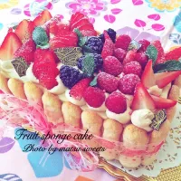 Fruit sponge cake|Matsu sweetsさん