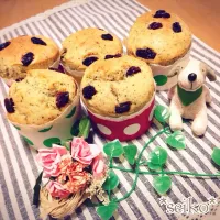 Snapdishの料理写真:米粉を使った紅茶のカップケーキ(*´╰╯`๓)♬