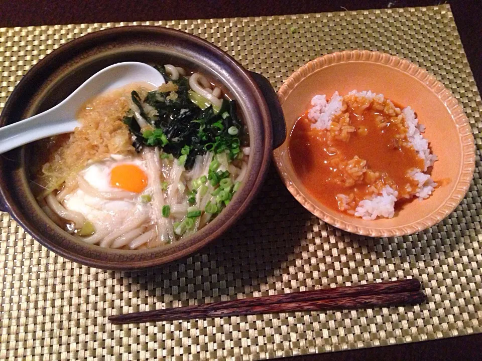 鍋焼きうどんとミニカレー|純さん