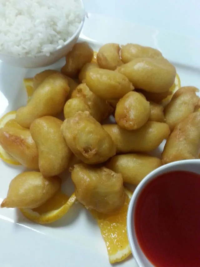 sweet and sour chix with white rice.|Polly Gelfusoさん