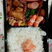 Snapdishの料理写真:今日は梅干しの代りに福岡土産の明太子♡|ももさん