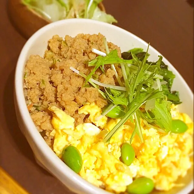 鶏そぼろ丼|ちぃさん