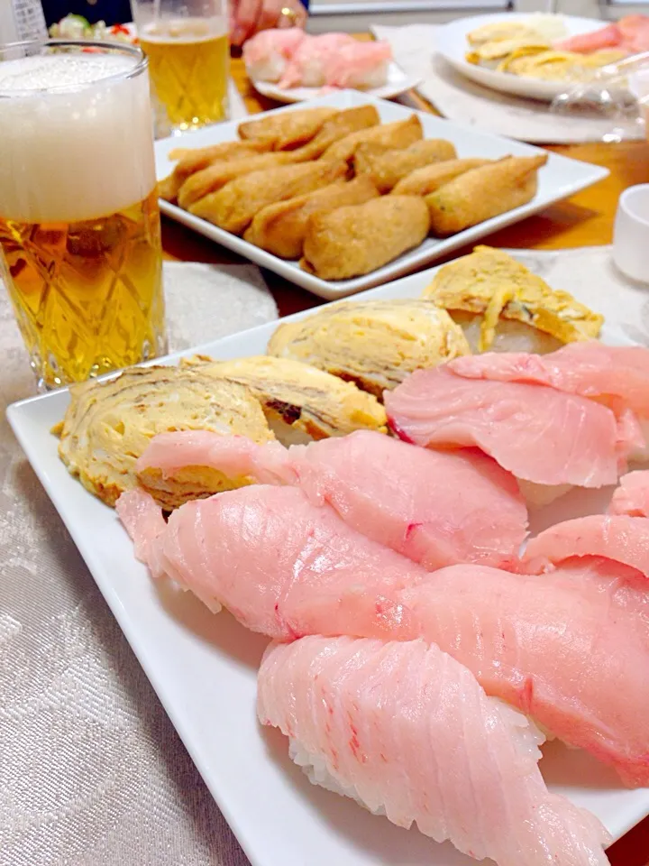 今日は帰省！でさっきまで泳いでいたというサワラ🐟をお寿司で食べてきました❤︎脂が乗りすぎていて感無量٩̋(๑˃́ꇴ˂̀๑)|いのちゃんさん