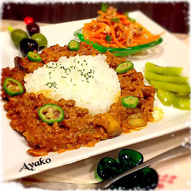 なおちゃんの 茄子とオクラのキーマカレー|亜矢子さん