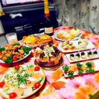 Snapdishの料理写真:バースデイパーティー⁽⁽ଘ( ˊᵕˋ )ଓ⁾⁾|yumiさん