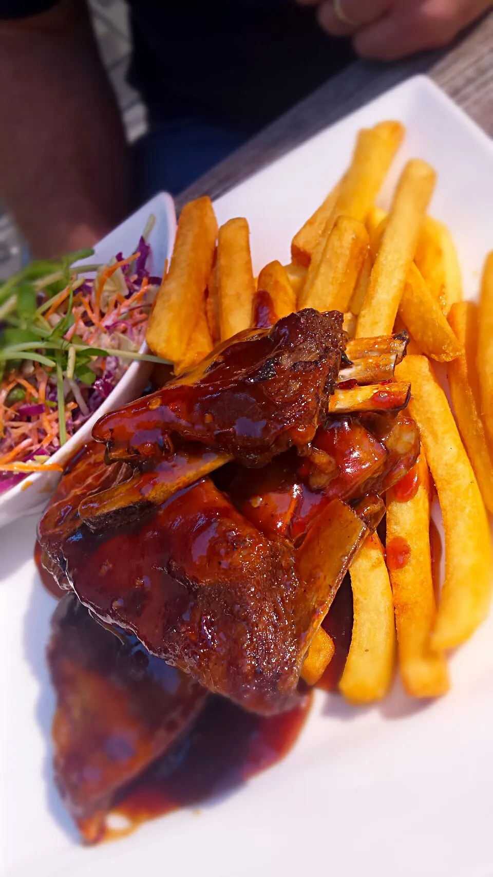 lamb ribs with bourban and honey sauce|woodfiredさん