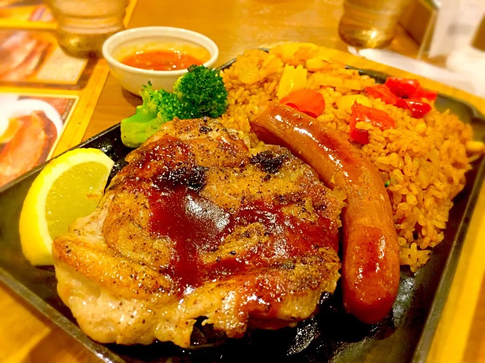 ケイジャンチキンステーキ＆ジャンバラヤ( Keijan Chicken Steak & Jambalaya )😍😋✨|Liezlさん