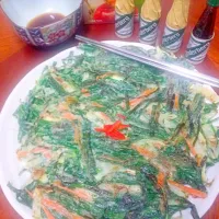 호박부추전♥pumpkin-Leek pancake with Underberg(German herbal digestive)|littleH♥さん