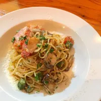 牡蠣とトマトとオクラのペペロンチーノ♪|りんさん