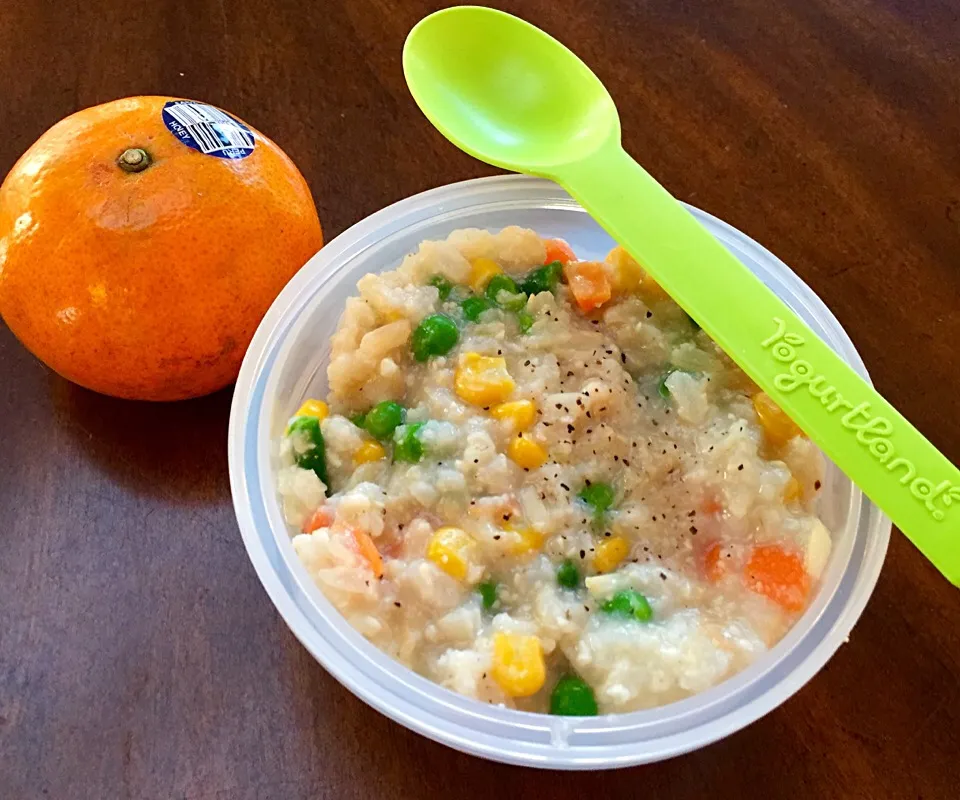 School lunch: vegan white sauce vegetable rissoto|victoria valerioさん