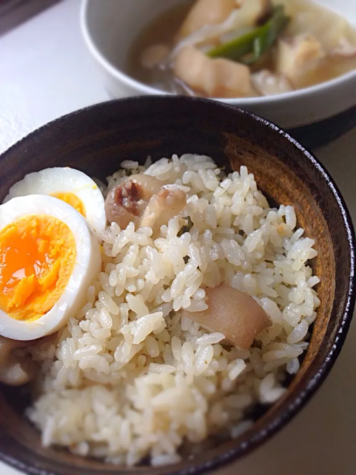 豚足スープと茶っ葉を使った炊込み飯|FU-TEN 古原貴大さん