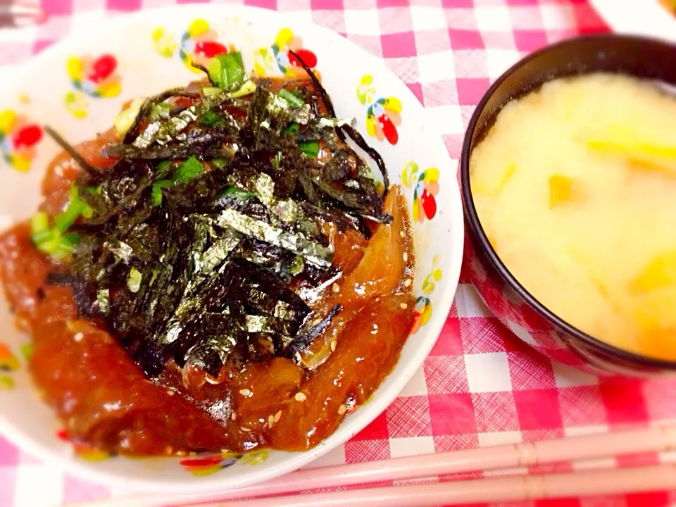 カツオ漬け丼|ちるのさん