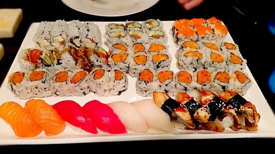 Today's lunch at Sushi爱,  St. Louis, MO, USA.   All you can eat sushi but you have to eat all you order.|Jihollandさん