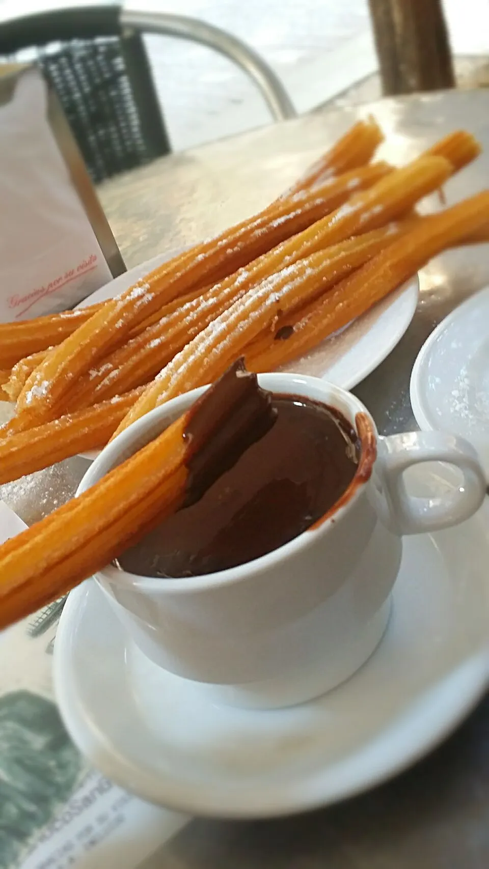 best churros with chocolate in town #chocolateriasanginesmadrid|Kayle Quilalaさん