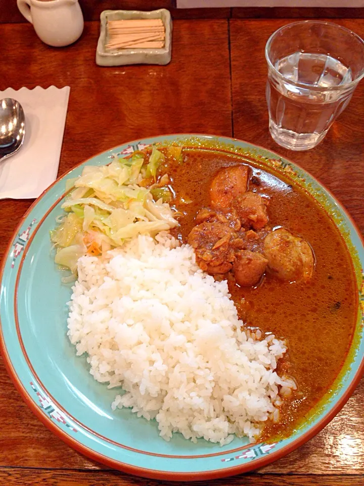 チキンカレー（大盛）&キャベツ@The KARI|カリー仙人さん