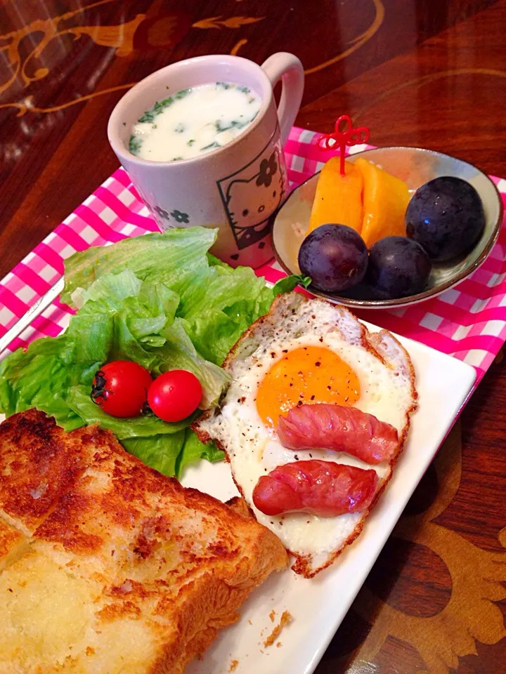 今日の朝御飯(๑´ڡ`๑)|ちゃたままさん