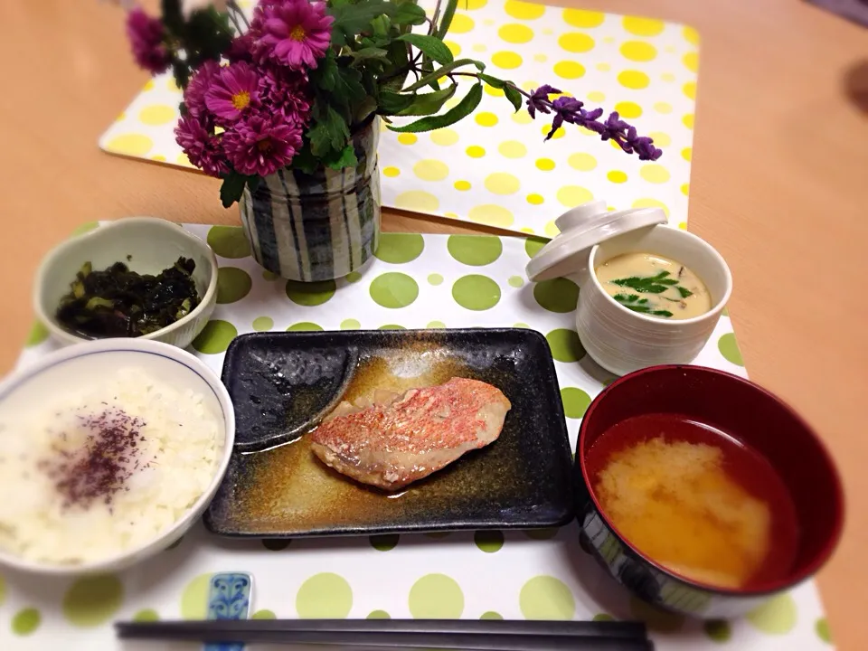 利用者の方が作ってくれた茶碗蒸しを…今日の昼食|やっちゃんさん